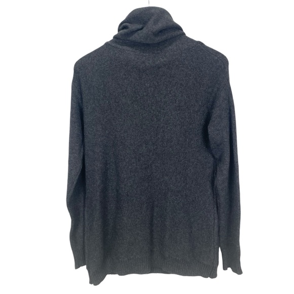 JERSEY by JACOB Womens Cowl Neck Sweater with Drawstring Grey Size Small - Picture 6 of 11